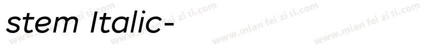 stem Italic字体转换